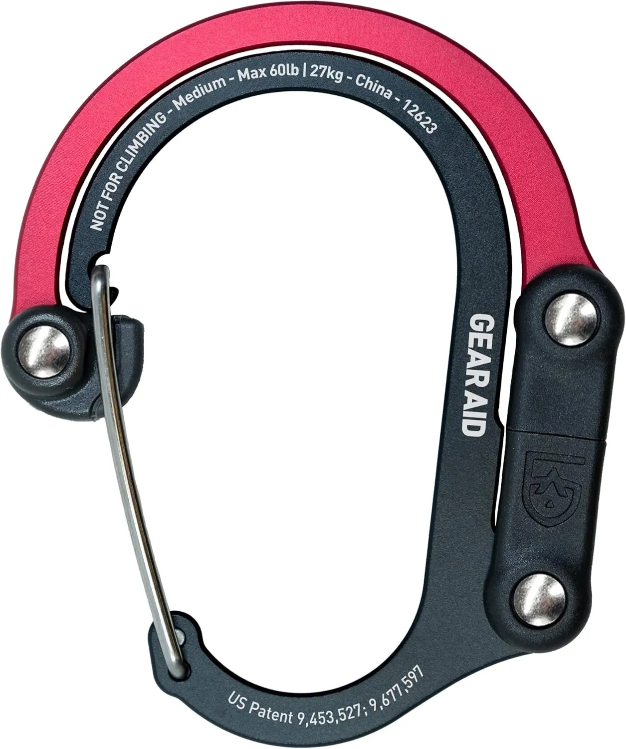 HEROCLIP 360° Swivel Carabiner Gear Clip and Hook (Medium) for Camping, Backpack, Suitcases and Garage Organization