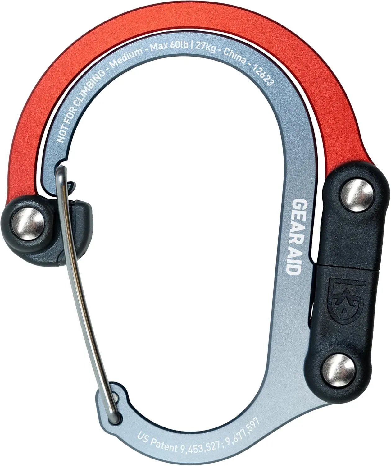 HEROCLIP 360° Swivel Carabiner Gear Clip and Hook (Medium) for Camping, Backpack, Suitcases and Garage Organization