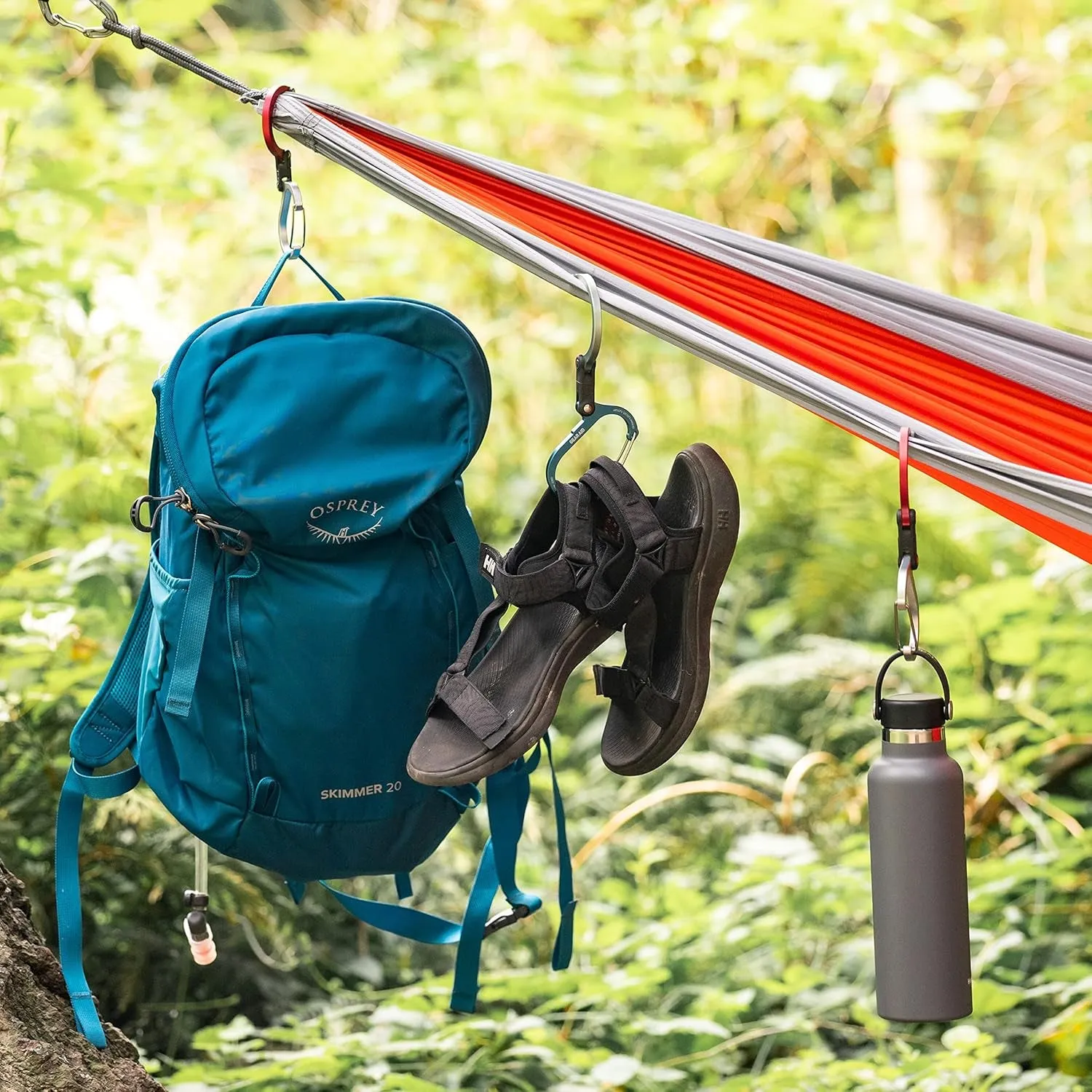 HEROCLIP 360° Swivel Carabiner Gear Clip and Hook (Medium) for Camping, Backpack, Suitcases and Garage Organization