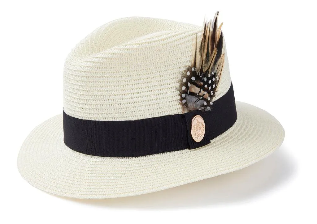 Hicks & Brown Womens Aldeburgh Fedora - Natural or Cream