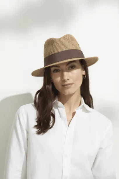 Hicks & Brown Womens Aldeburgh Fedora - Natural or Cream