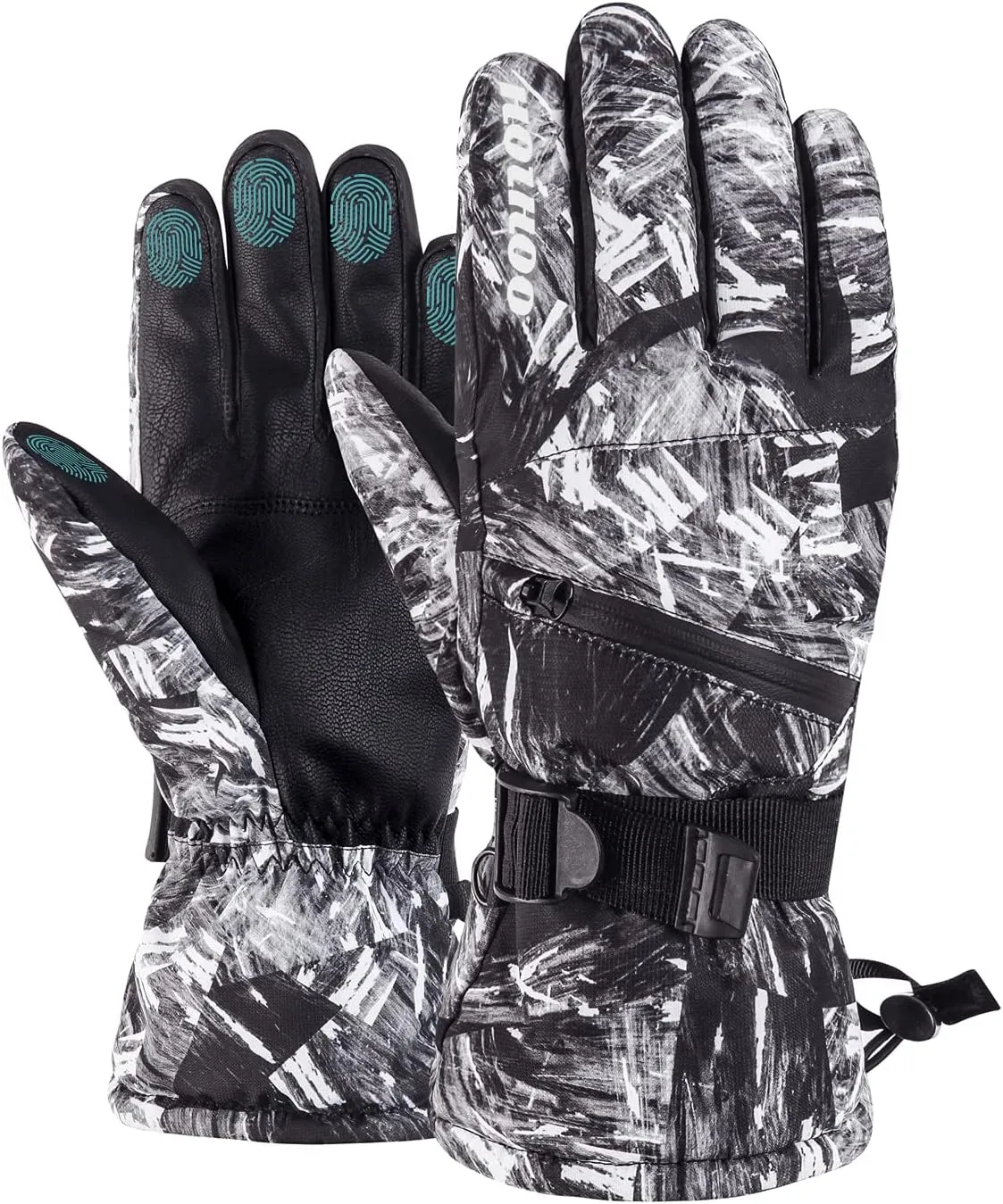 HOIHOO Waterproof -30 Winter Ski Gloves