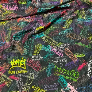 HOMIÉS GRAFFITI PRINT SILK SCARF