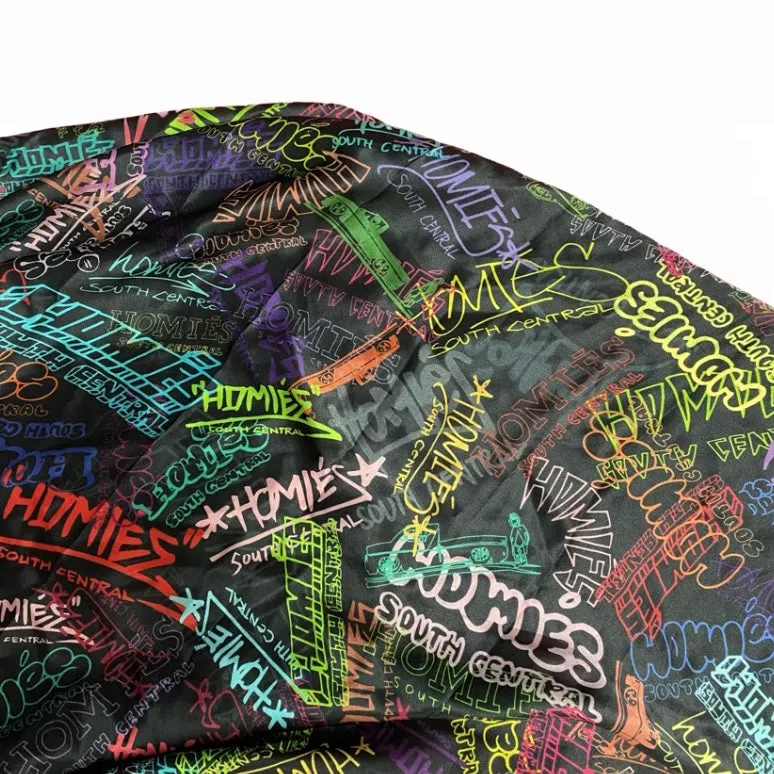 HOMIÉS GRAFFITI PRINT SILK SCARF