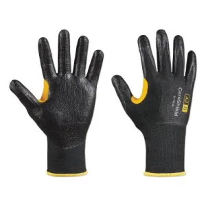 Honeywell CoreShield™ A2/B Coated Cut Resistant Gloves, 6/XS, HPPE, Smooth Nitrile, 13 ga, Black, 22-7913B/6XS