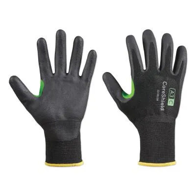 Honeywell CoreShield™ A3/C Coated Cut Resistant Glove, 8/M, HPPE/Basalt, Nitrile Micro-Foam, 13 ga, Black, 23-0513B/8M