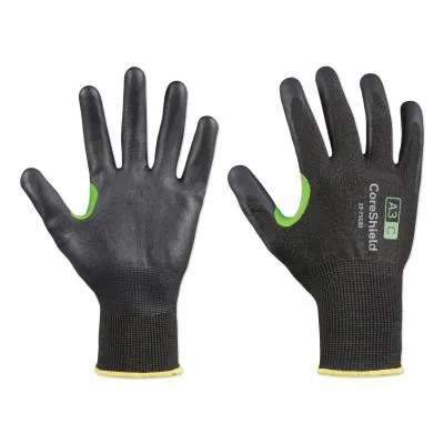 Honeywell CoreShield™ A3/C Coated Cut Resistant Gloves, 6/XS, HPPE/Basalt, Nitrile Micro-Foam, 18 ga, Black, 23-7518B/6XS