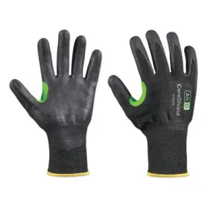Honeywell CoreShield™ A4/D Coated Cut Resistant Gloves, 9/L, HPPE/Basalt, Nitrile Micro-Foam, 13 ga, Black, 24-0513B/9L