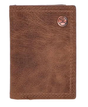 Hooey Men's Classic Smooth Brown Tri-Fold Wallet HTF001-BR