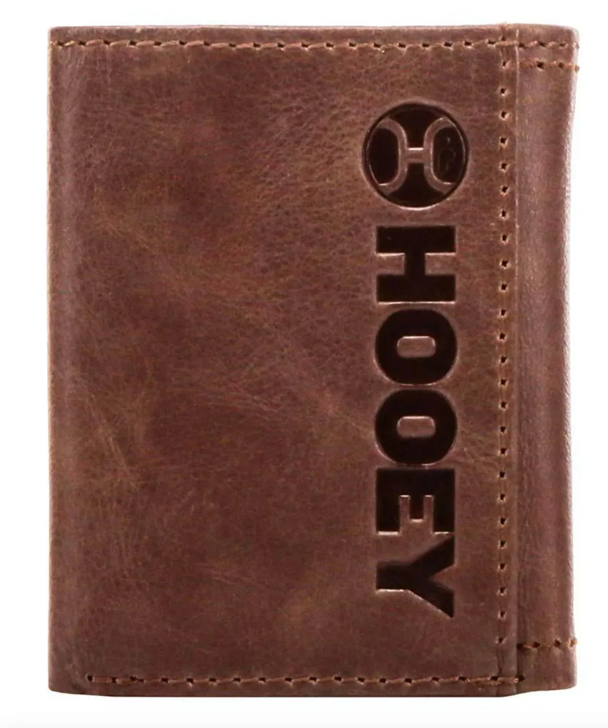 Hooey Men's Classic Smooth Brown Tri-Fold Wallet HTF001-BR