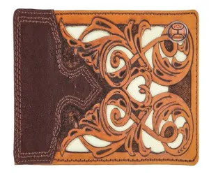 Hooey Men's Nop Notch Bifold Wallet HBF008-TNBR