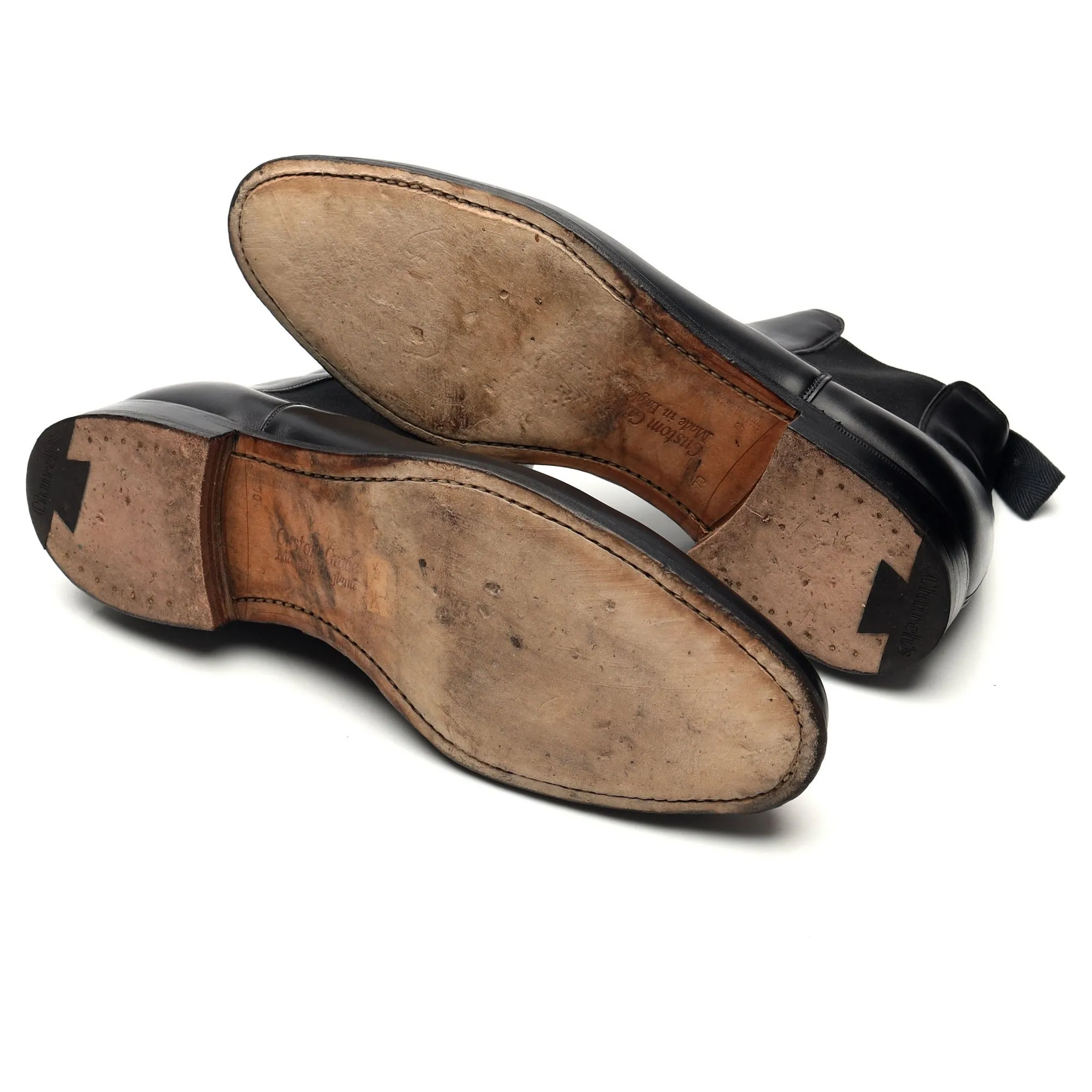 'Houston' Black Leather Chelsea Boots UK 7 G