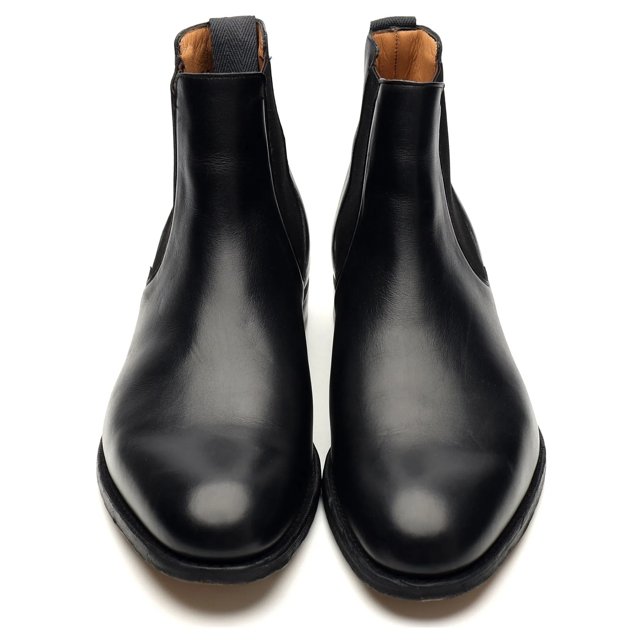 'Houston' Black Leather Chelsea Boots UK 7 G