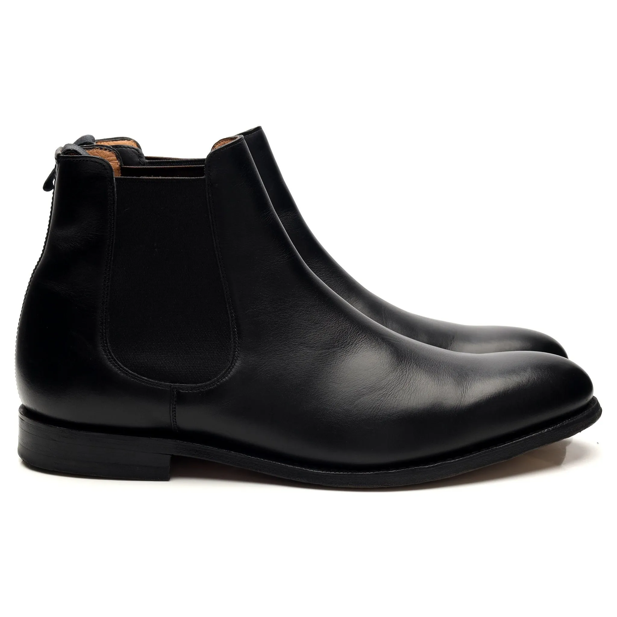 'Houston' Black Leather Chelsea Boots UK 7 G