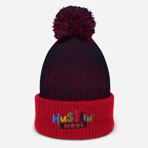 Hustlin Mode Pom-Pom Beanie