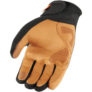 ICON 1000 Nightbreed Motorcycle Gloves (Black)