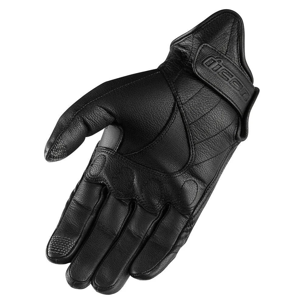 Icon Pursuit Classic Womens Motorcycle Short Leather Glove -Black