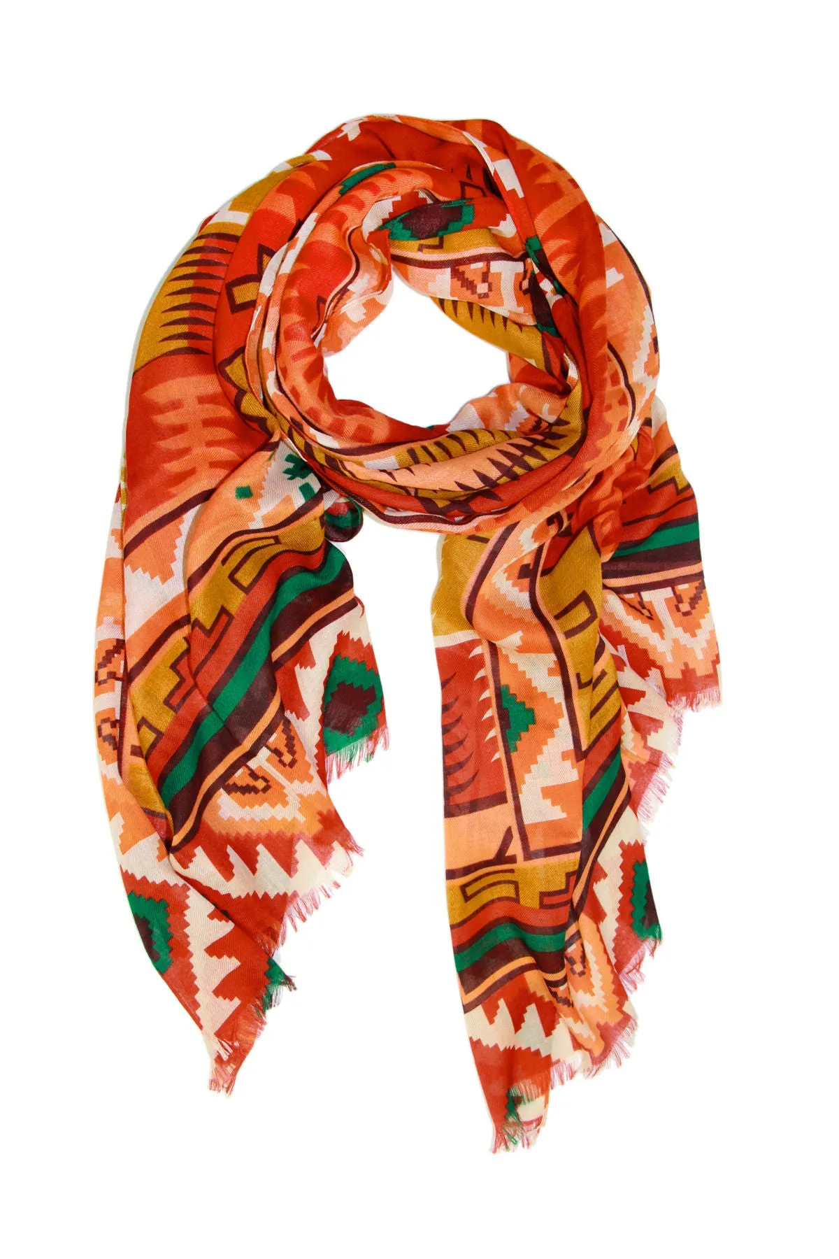 Ikat Printed Wrap Scarf