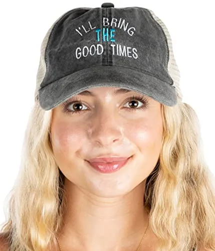 I'll Bring The - Cotton Mesh Baseball Cap by Funky Junque