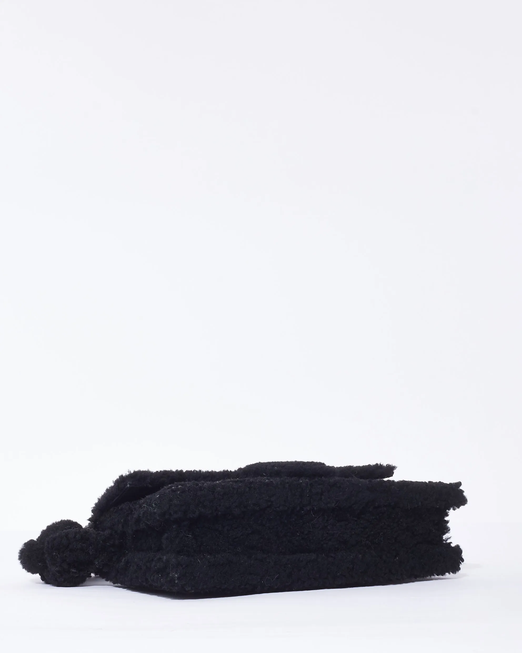 Jacquemus Black Shearling "Le Bambidou" Shoulder Bag