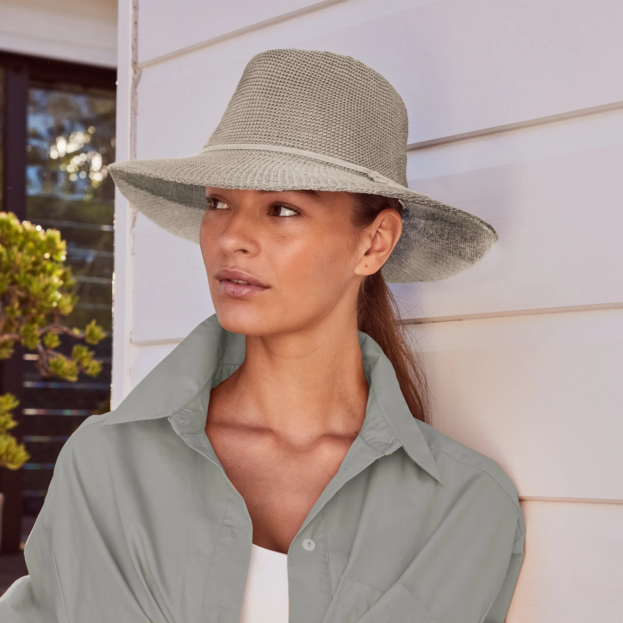 Jacqui Mannish Hat - Stone