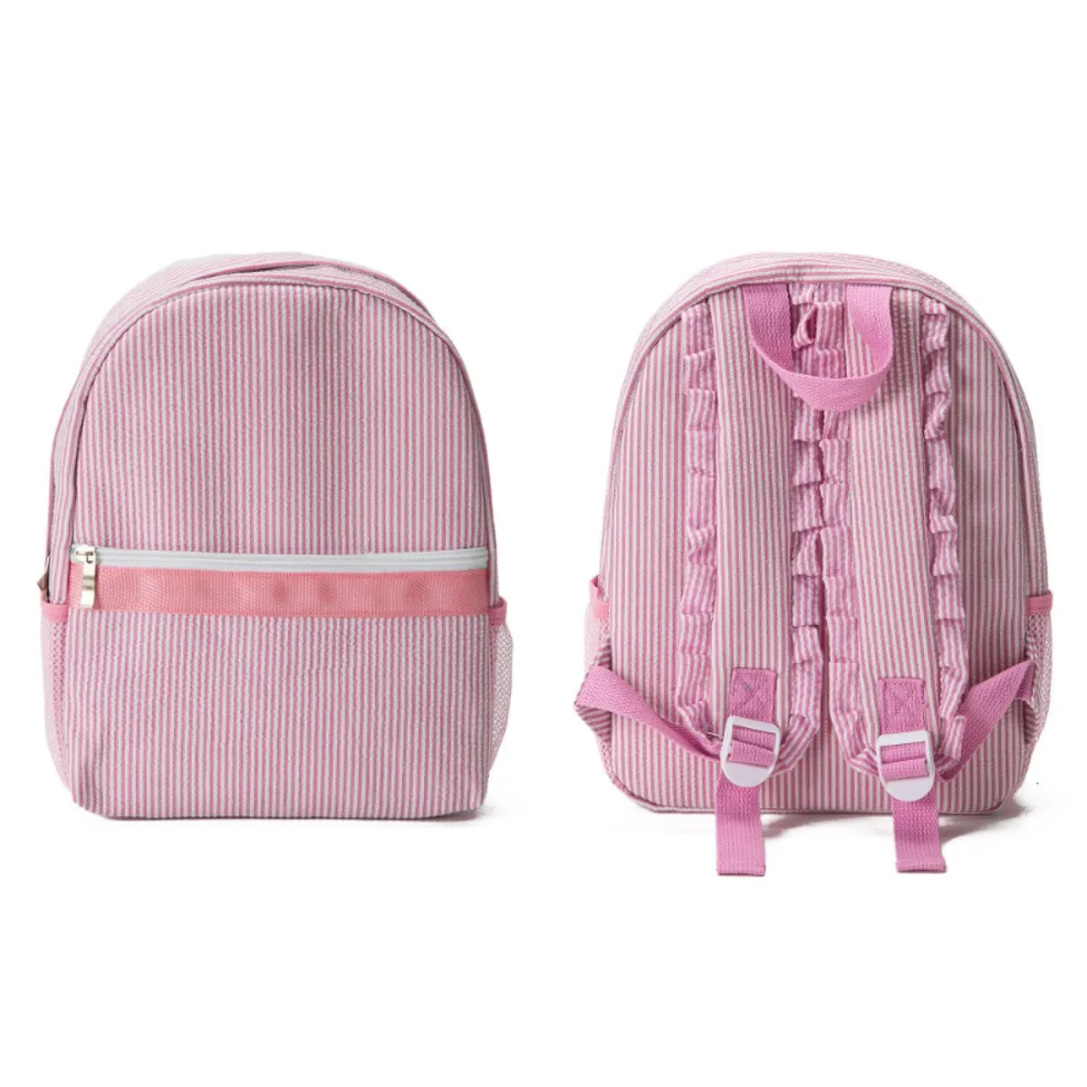 Jane Marie Kids Amelia Pink Seersucker Backpack