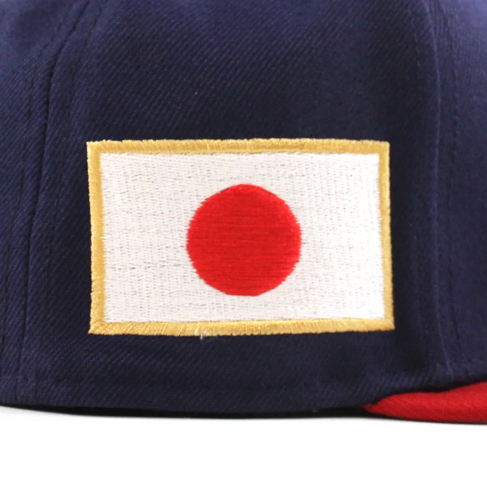 Japan 2023 World Baseball Classic (WBC) New Era 59Fifty Fitted Hat (Navy Red Grey Under Brim)