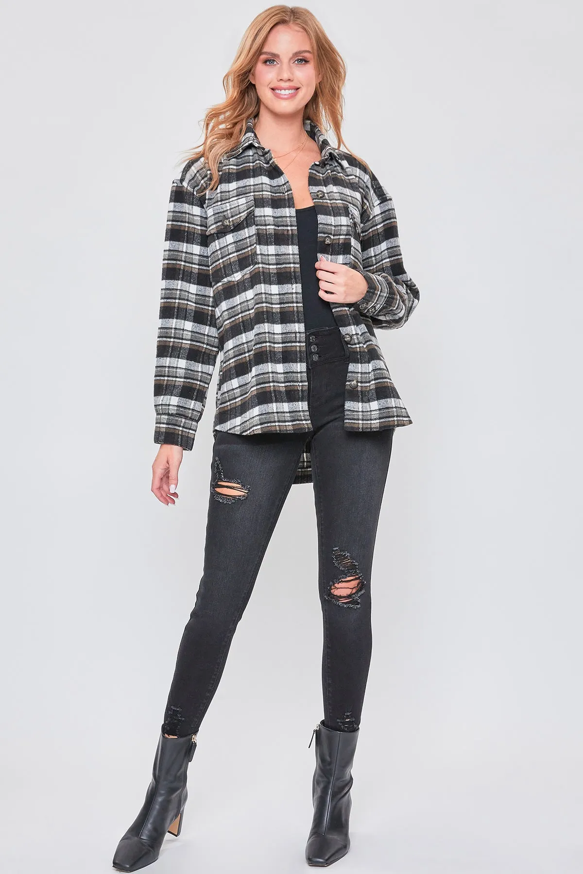 Junior Plaid Shacket 6 Pack