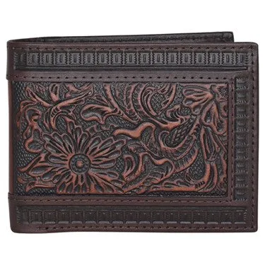 Justin Floral Tooled Bifold Wallet