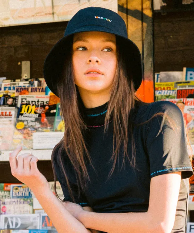 KANDINI Logo Bucket Hat - Black