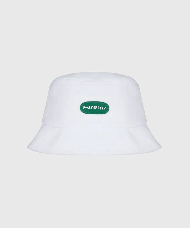 KANDINI Terry Bucket Hat - White(Green)