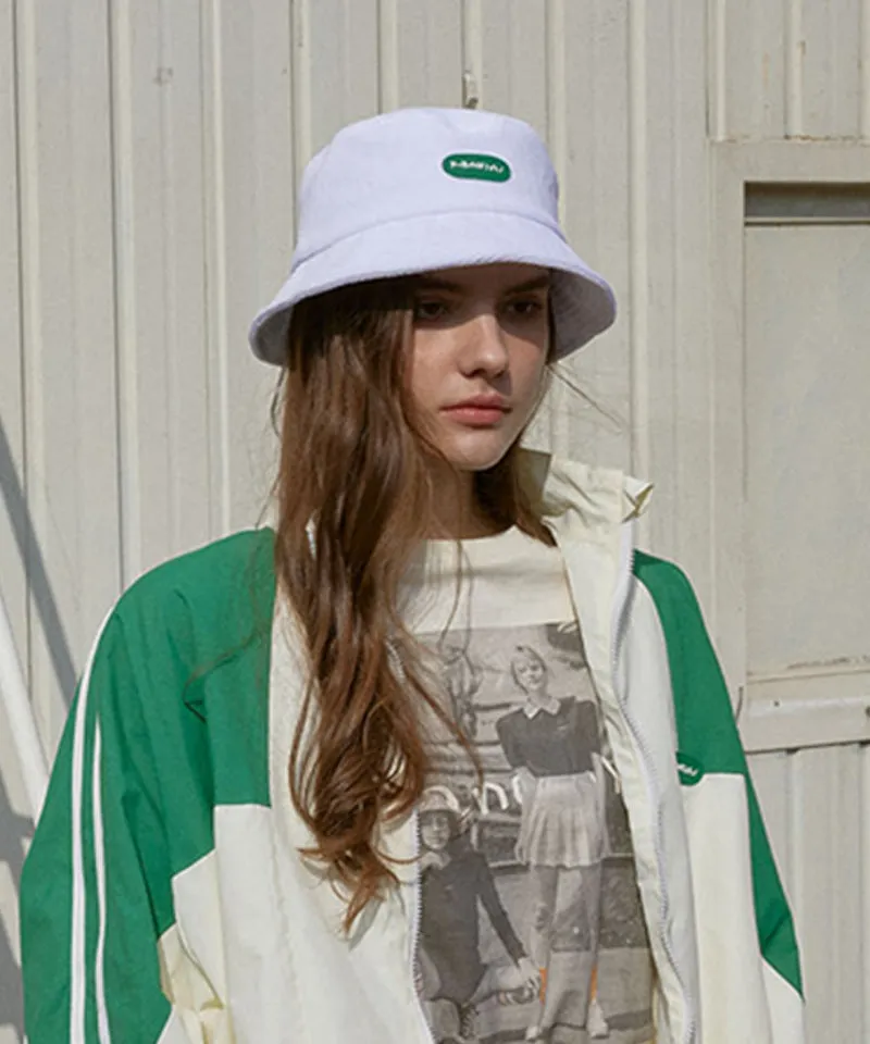 KANDINI Terry Bucket Hat - White(Green)