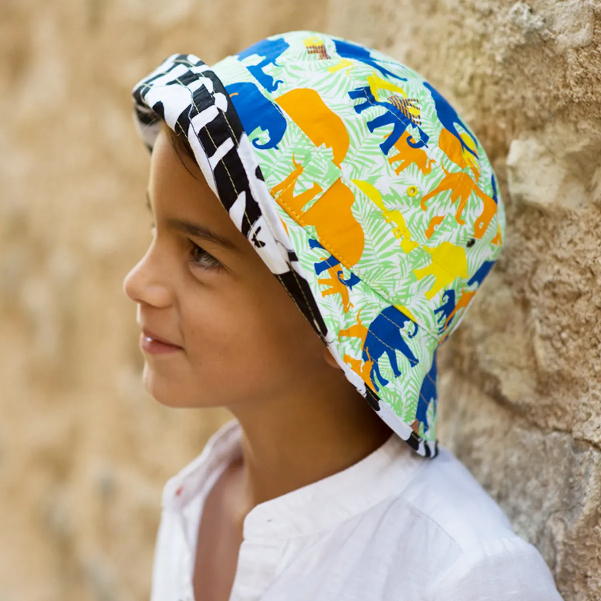 Kids Adventurer Bucket Hat: Ele-folk