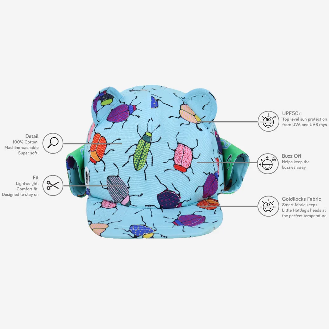 Kids Cub hat with neck flap: Bugs
