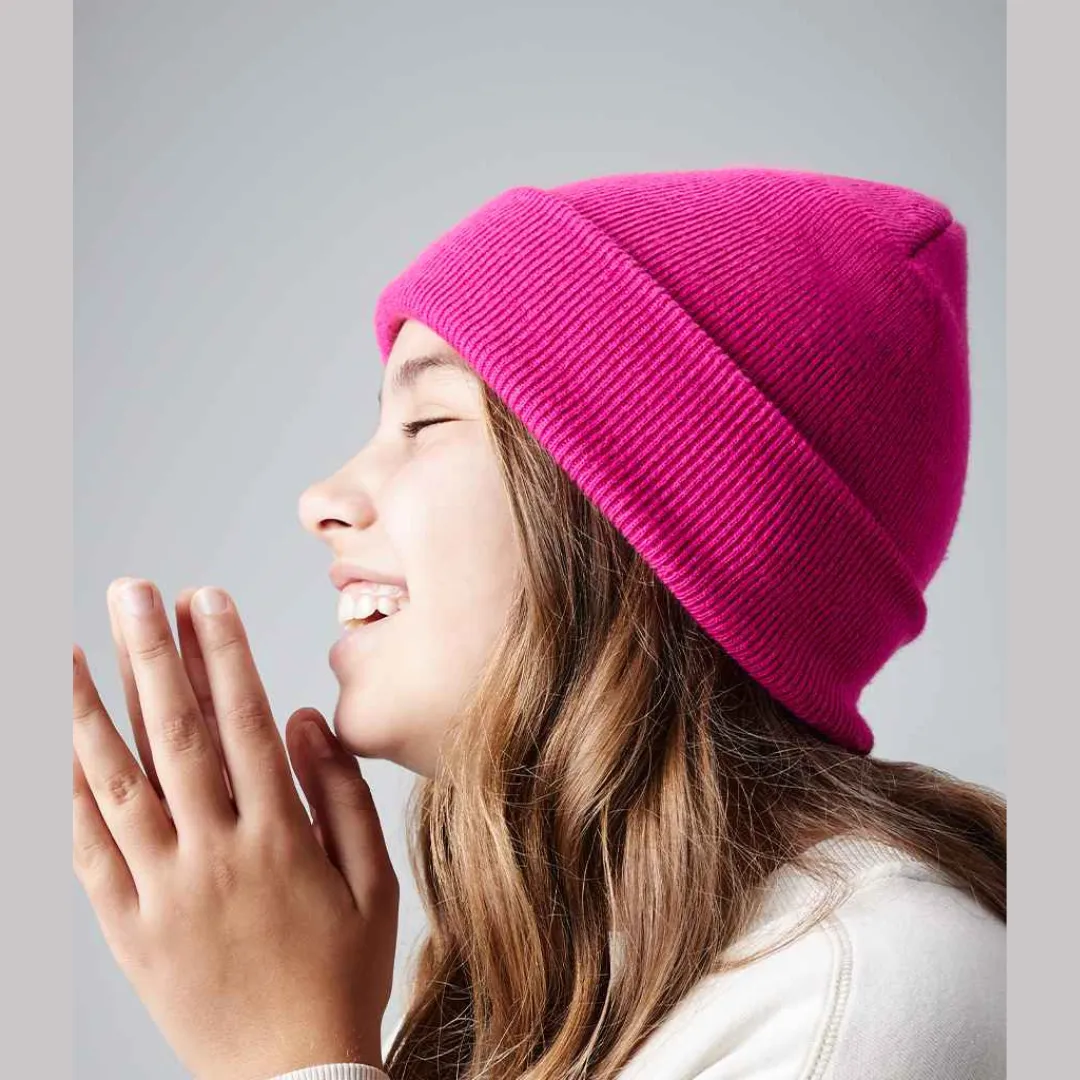 Kids Plain Beanie Hat - Royal Blue