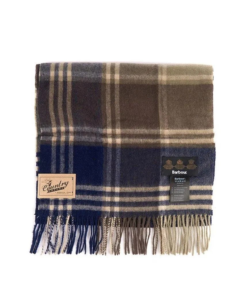 Kindar Check Scarf Navy/Green