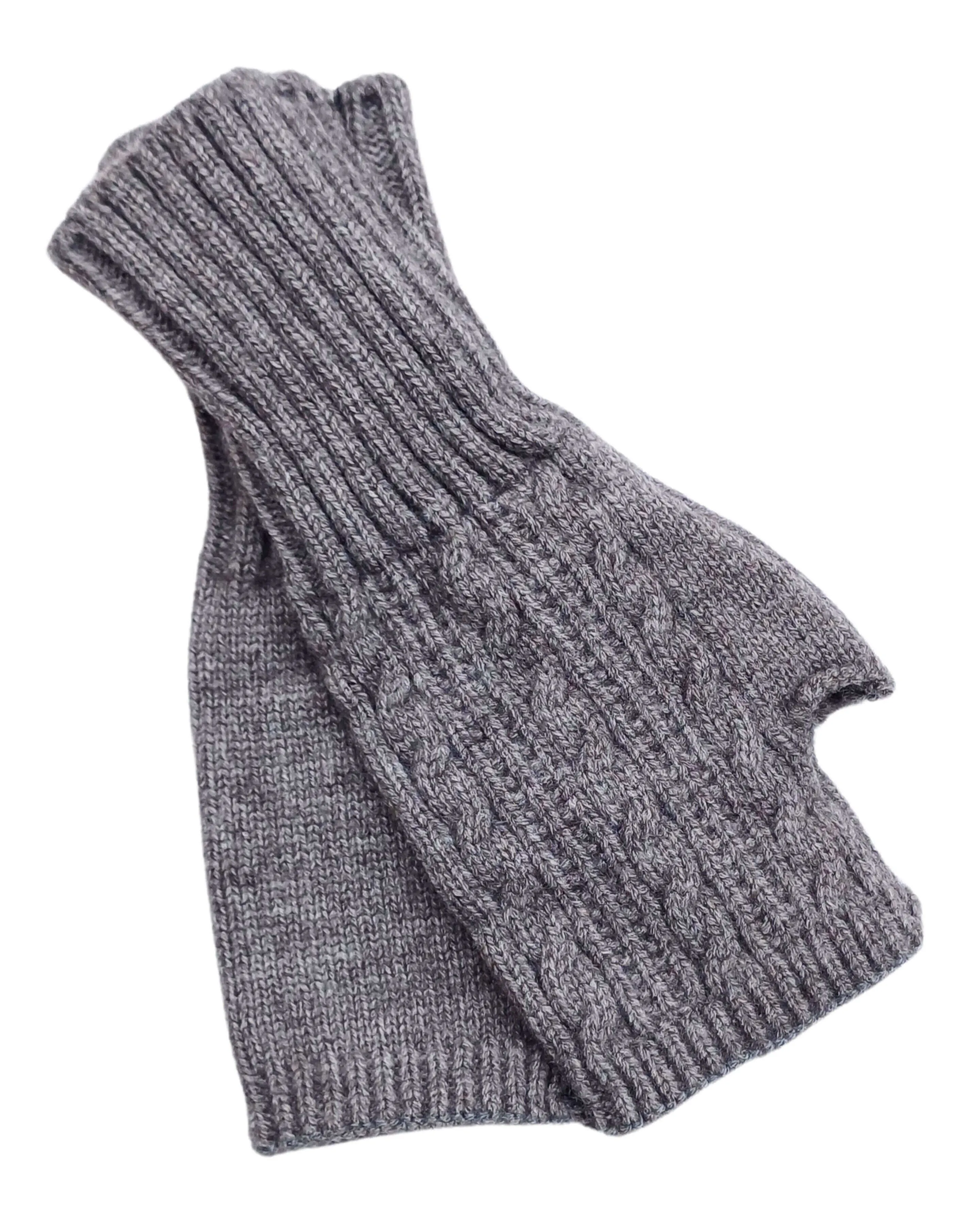 Knitted Beanie and Fingerless Gloves Set