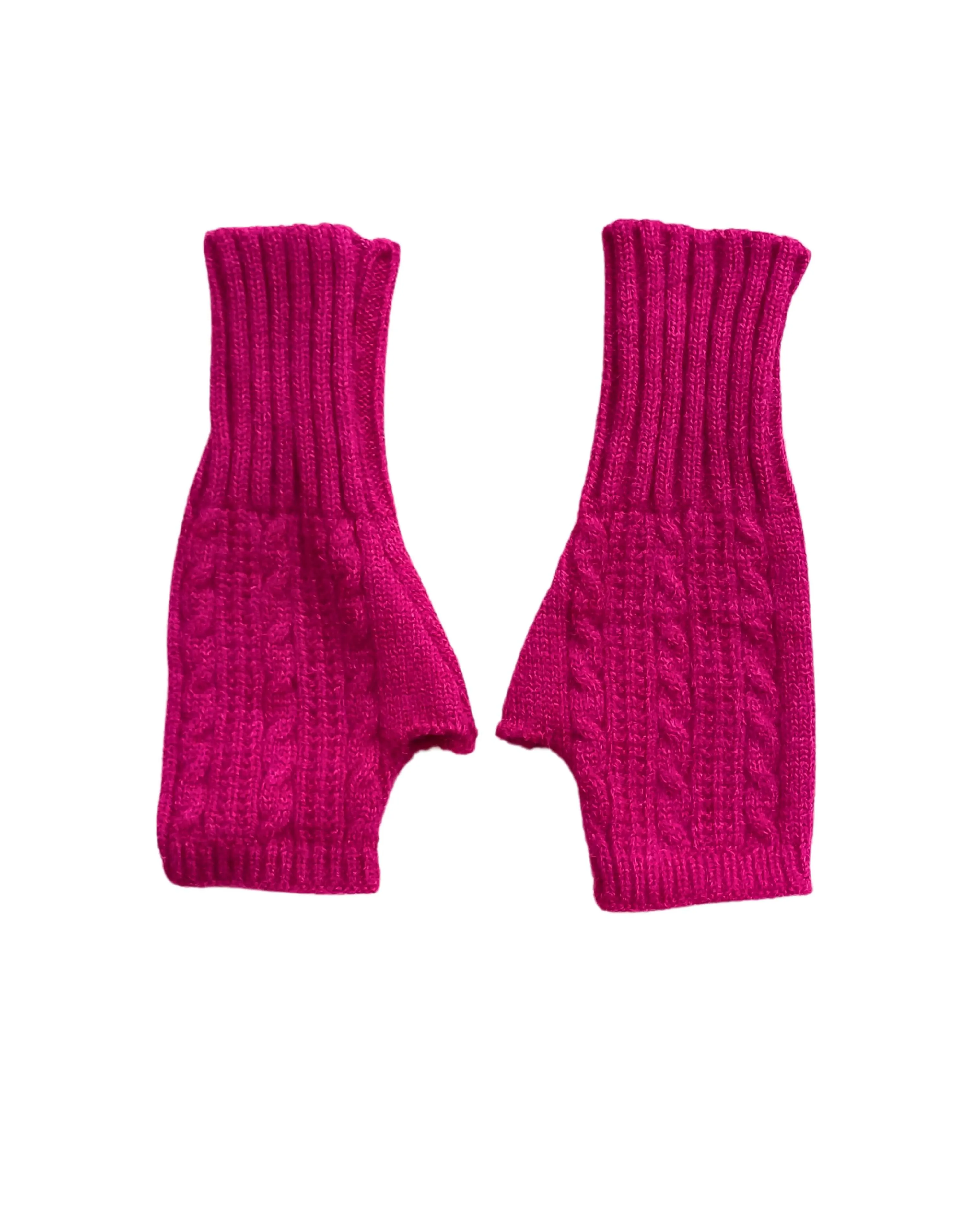 Knitted Beanie and Fingerless Gloves Set
