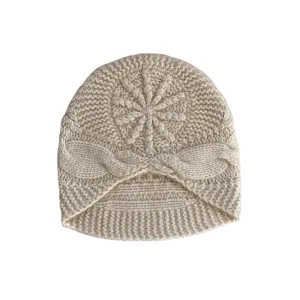 Knitted Cashmere Beanie - Off White