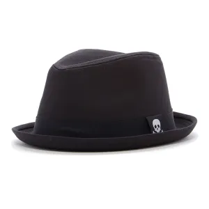 Knuckleheads Black Fedora with Skull Tag