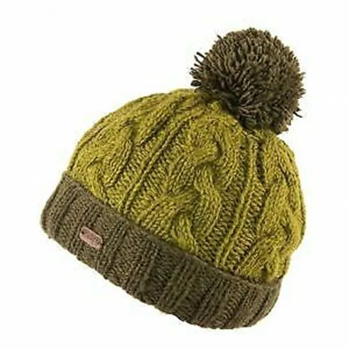 Kusan Cable Knit Turn Up Bobble Hat PK1902