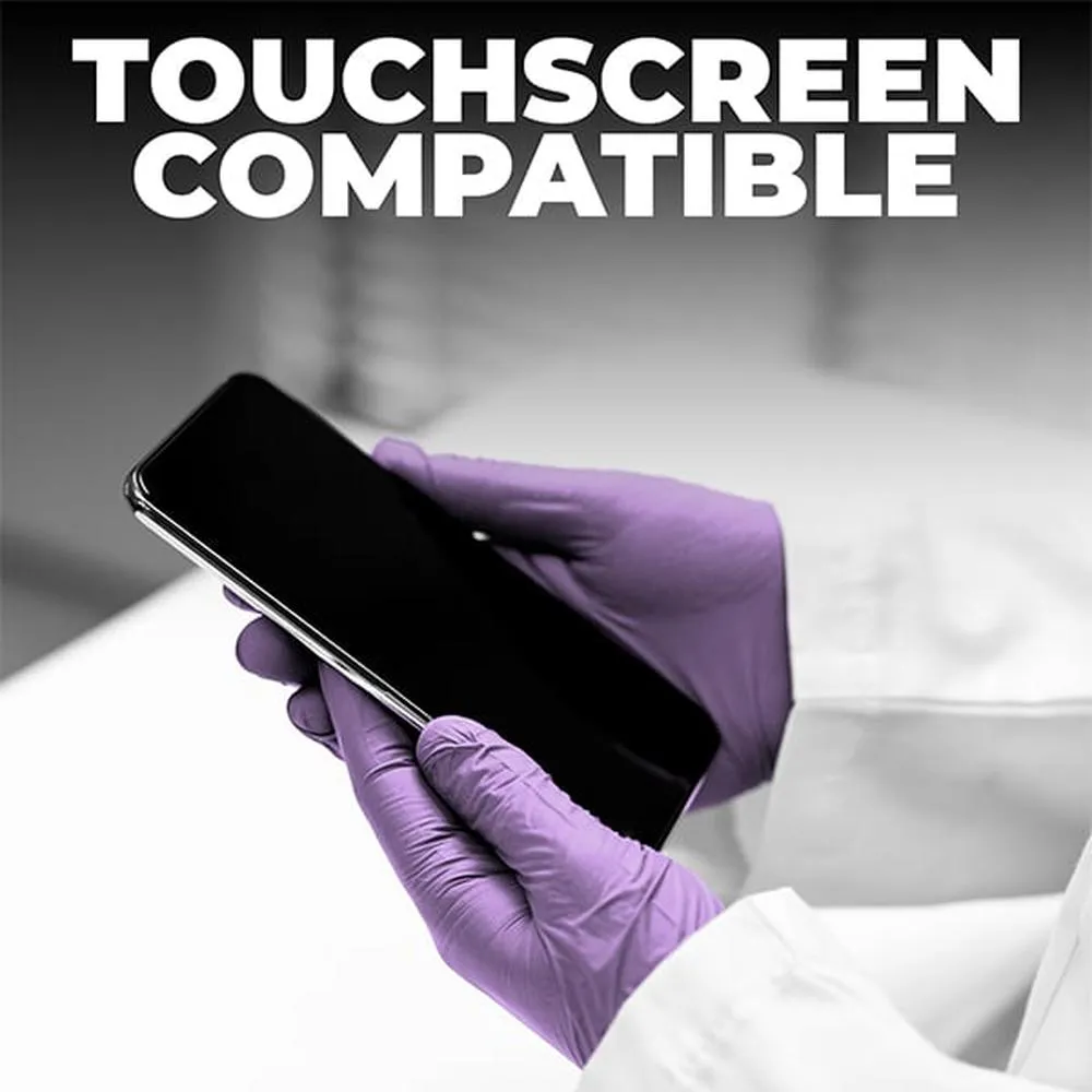 L3VEL3 Nitrile Pearl Lavender Gloves - LARGE / 100 Pack - 4 mil Thickness