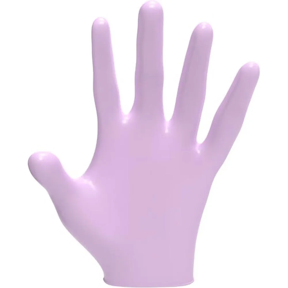 L3VEL3 Nitrile Pearl Lavender Gloves - LARGE / 100 Pack - 4 mil Thickness