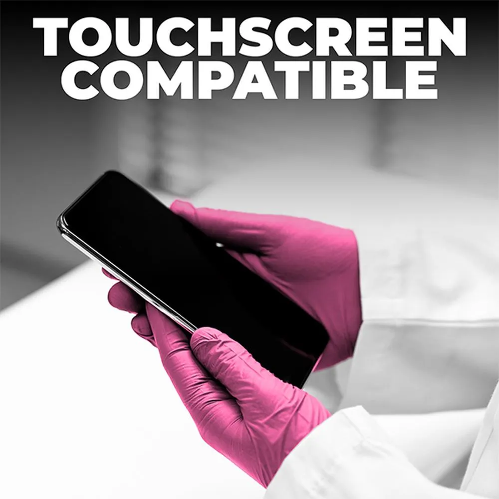 L3VEL3 Nitrile Pearl Pink Gloves - SMALL / 100 Pack - 4 mil Thickness