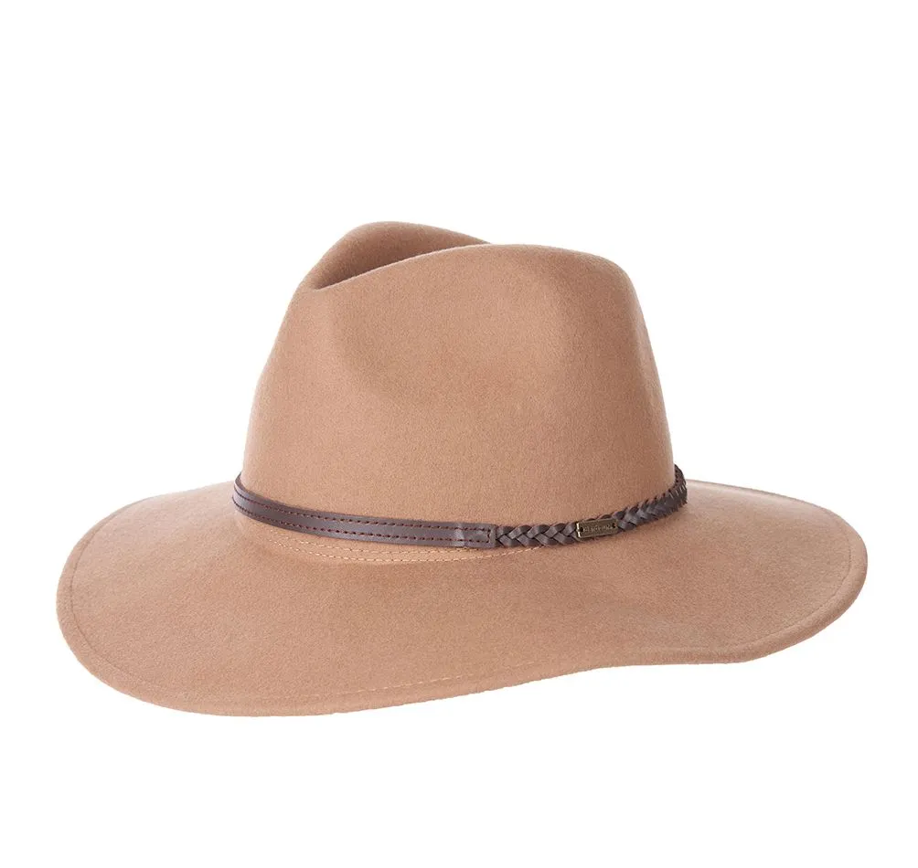 LADIES BARBOUR TACK FEDORA - CAMEL