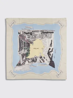 LAKE COMO Silk Scarf in Cream