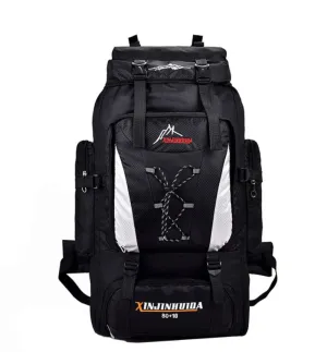 Large Capacity 80L Waterproof Outdoor Hiking Sport Backpack - Black