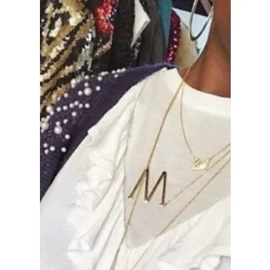 Large Gold Initial Necklace
