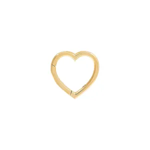 Large Heart Charm Connector Clasp 14K