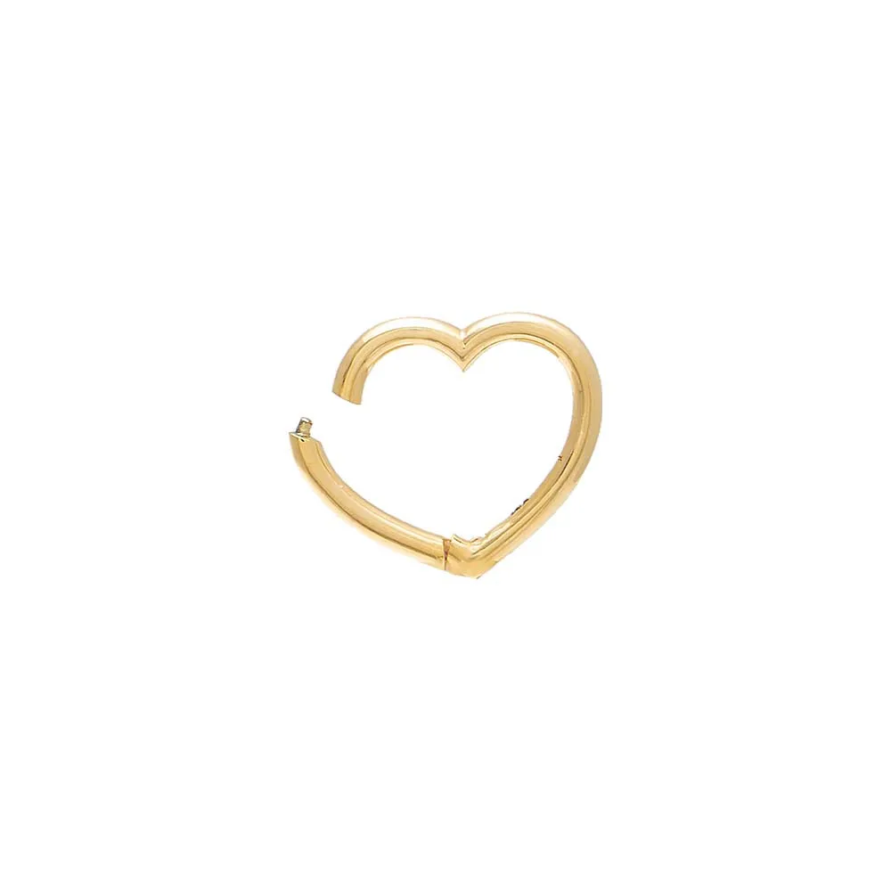 Large Heart Charm Connector Clasp 14K